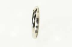 10K White Gold 2.2mm Classic Simple Rounded Wedding Band Ring