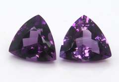 Exciting Pair of Trillion Cut Amethyst Gemstones, 16.95cts