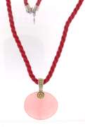 Tagliamonte Glass Cameo Pendant on Cord Necklace
