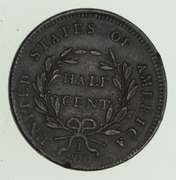 1800 Draped Bust Half Cent - Circulated