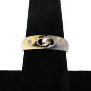 14kt Yellow and White Gold Diamond Gimmel Ring