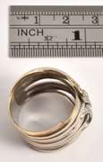 Unique Wide 18k WG ring with Diamonds