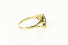 10K Yellow Gold Black Hills Leaf Birthstone Peridot Bypass Ring