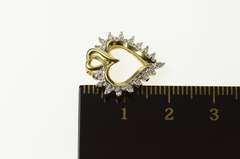 10K Yellow Gold Classic Diamond Heart Love Symbol Pendant