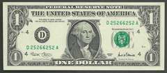 $1 2001 FRN  Radar Repeater 25266252 Uncirculated