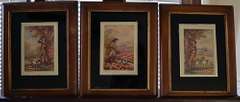 Vintage Framed Bird Hunting High Quality Art Prints: Woodcock, Partridge and Grouse Shooting, Set of 3