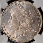 1887 Morgan Silver Dollar NGC MS64+