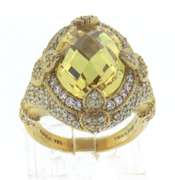 Judith Ripka Gold Plated CZ Ring