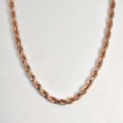 Unusual Sturdy Rose Gold Rope Necklace