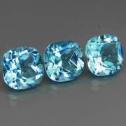 Matched! 3 piece 15.85ct full fire sky blue Topaz set