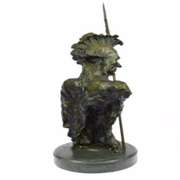 Native American Indian Chief Bronze Sculpture