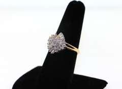 14kt Yellow Gold Clarity Diamond Cluster Ring