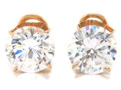 14K GOLD LADIES HUGE CZ RING WITH MATCHING STUDS