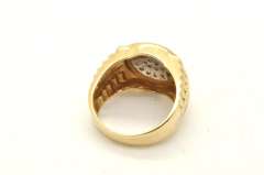 MENS 10 KT YELLOW GOLD DIAMOND RING
