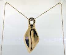 Italian Sterling Silver Necklace With Silver Drop Pendant