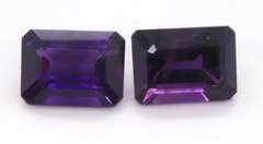 Charming Pair of Emerald Cut Amethyst Gemstones, 32.36cts