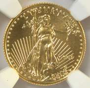 Flawless 2016 $5 Gold Eagle 30th Anniversary. NGC MS70