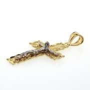 14kt White and Yellow Gold Crucifix Pendant
