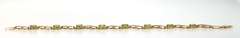 Fashionable Peridot Gold Link Bracelet