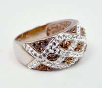 Band Style Multi Color Sterling Silver Ring