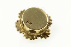 10K Yellow Gold Garnet Flower Elaborate Slide Bracelet Charm/Pendant