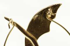 14K Yellow Gold Swirl Loop Design Charm Holder Pendant