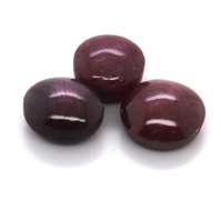 Great Group of 3 Star Ruby Cabochon gemstones, 20.56ct