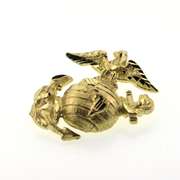 Great Solid 14kt Yellow Gold United States Marines Pendant
