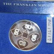 Franklin Mint: Sterling Sil Casino Chip, 50 Guilden, Surinam