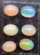 Breathtaking Set of 6 Oval Cut Opal Gemstones, 4.99cts