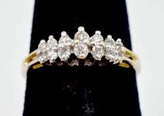 Cathedral Diamond Ring in 14KT
