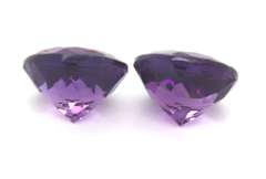 Beautiful Pair of Round Cut Amethyst Gemstones, 14.12cts