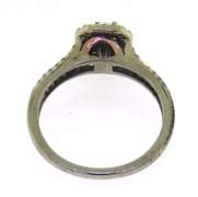 Brilliant Princess Cut in Double Halo w Split Shank Diamond Setting