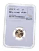 PF70 UCAM 2002-W $5 American Gold Eagle - Graded NGC