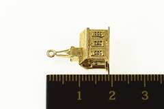 14K Yellow Gold 3D Church Chapel Lords Prayer Stanhope Charm/Pendant