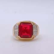 6.50 Carat Ruby Solitaire Ring in 14kt Gold