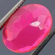 Killer 1.19ct play of color faceted pink Opal