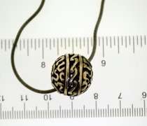 Italian Sterling silver Filigree Ball With Long Chain