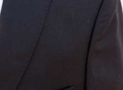 Black Color Textured Comfort Fit Notch Lapel Sport Coat