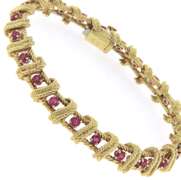 Master piece 18kt 3.50ctw Ruby Bracelet