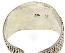 Vintage Sterling Silver Indonesia Coral Cuff Bangle