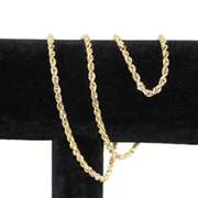 Pure 14kt Yellow Gold Spiral Chain Necklace