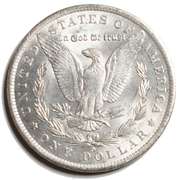 1885 O Very Near Unc Error Frosty White Morgan Dollar