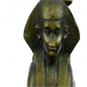 Egyptian Pyramid Famous Sphinx Creature Bronze Sculpture Mythological Art Statue