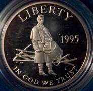 1995 United States Mint Civil War Battlefield 3 Coin Set. OGP.
