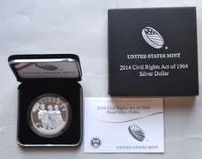2014 Civil Rights Act of 1964 Proof Silver Dollar