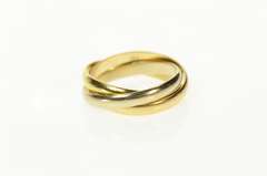 18K Yellow Gold Cartier Trinity Rolling Three Band Designer Ring