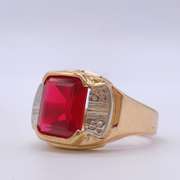 6.50 Carat Ruby Solitaire Ring in 14kt Gold
