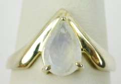 Sterling Silver Moonstone Ring, Size 8.75
