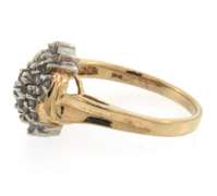 Delightful 10kt Yellow Gold Diamond Cluster Ring